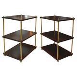 Pair of Three-Tiered Tea Tables Pair of Three-Tiered Tea Tables
