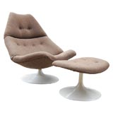 Vintage Lounge Chair with Ottoman by Geoffrey Harcourt for Artifort