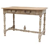 French Oak Writing Desk with Bleached Top