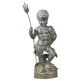 Wheeler Williams* 'Neptune' Lead Garden Ornament Sculpture-