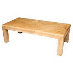 A Fine Karl Springer Goatskin Low Table