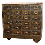 Antique Steel Bank Vault File Cabinet