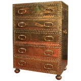 Chic Brass Campaign-Style Chest