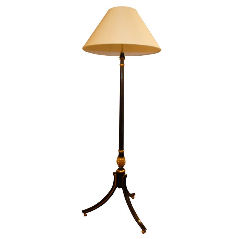 Hand-Painted Lacquer Floor Lamp For Sale