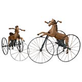 Pair of French Horse Tricycles