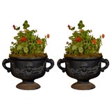 Pair of Baroque Style Swedish Urns