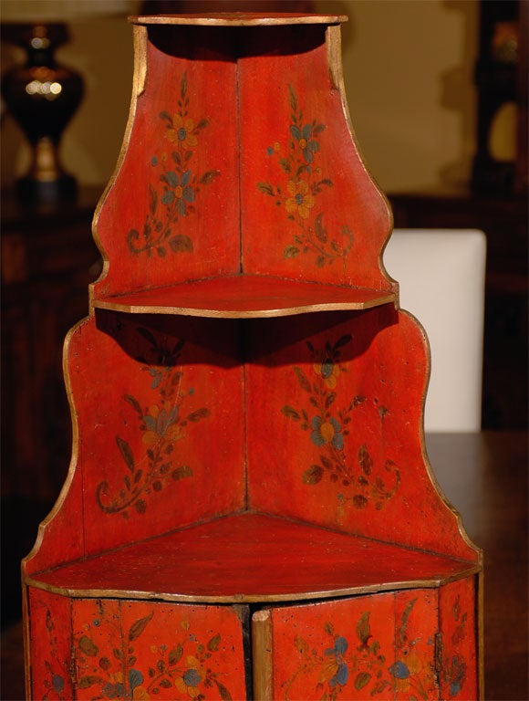 18th Century Louis XV Chinoiserie Corner Cabinet, circa 1780 In Good Condition For Sale In Atlanta, GA