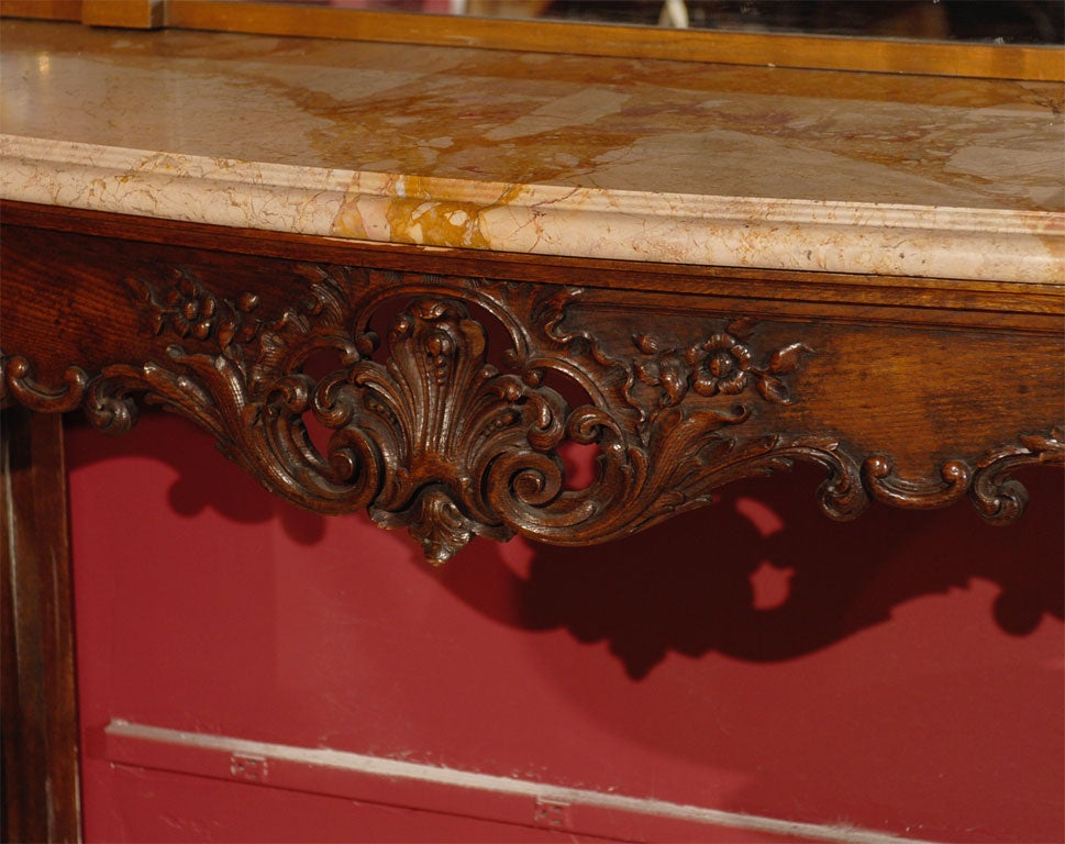 French Fine carved wood console For Sale