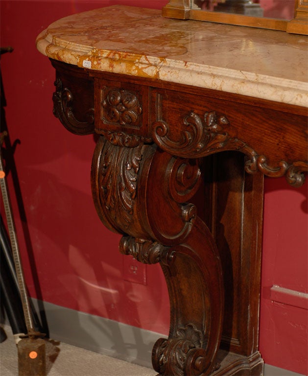 20th Century Fine carved wood console For Sale