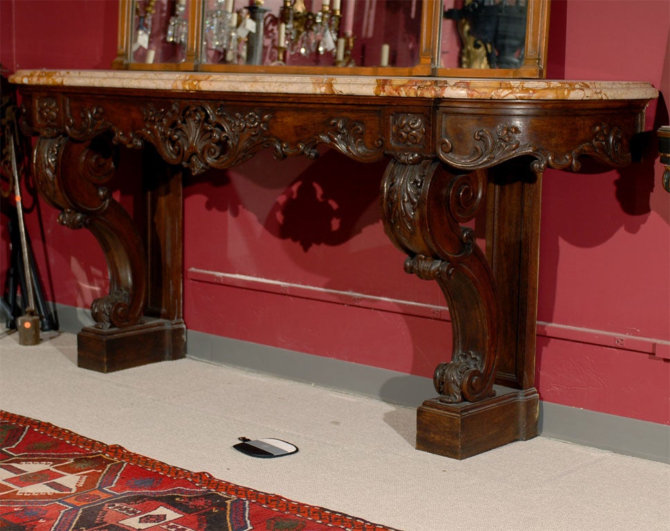 Fine carved wood console For Sale 3