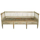 Gustavian painted bench