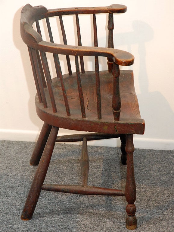 Pine EARLY 18THC WINDSOR LOW BACK CHAIR
