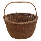 Antique 19TH C. HANDLED APPLE BASKET
