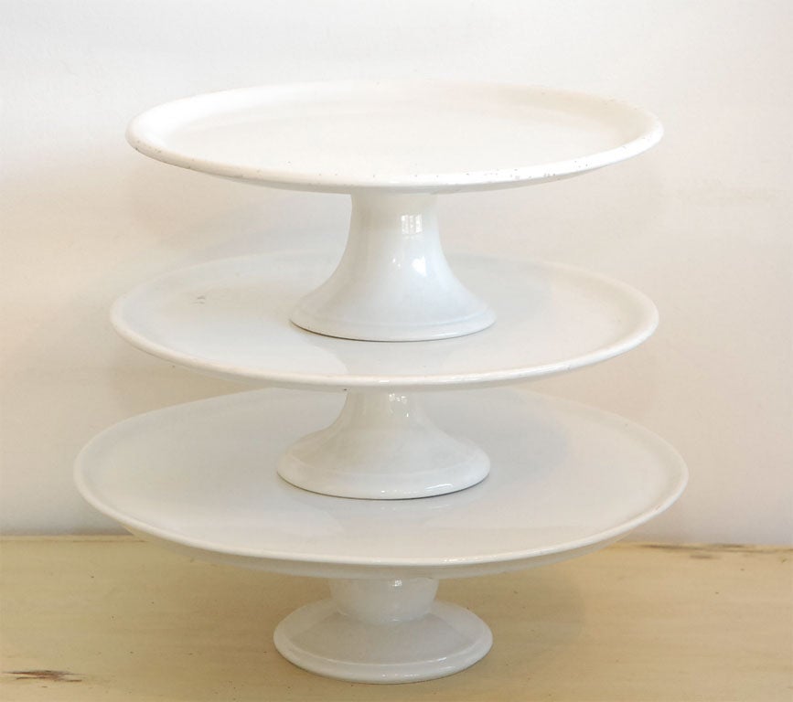 19TH C. ENGLISH IRONSTONE CAKE PLATES