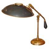 Brass and Enamel Desk Lamp
