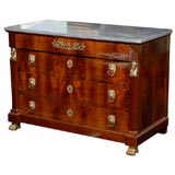 Period Empire "Egyptian Revival" Mahogany Commode with Pyrenees