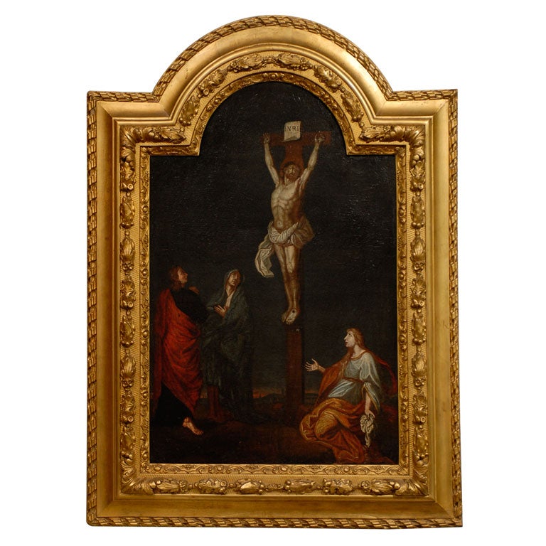 17th Century (Antwerp School) A Station of the Cross For Sale