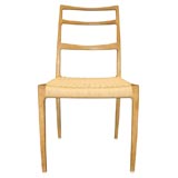 Oak Ladder Back Dining Chairs with Papercord Seats