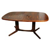 Rosewood Oval Dining Table with Floor Rail by Skovby
