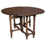Antique Charles II Oak Drop-Leaf Table