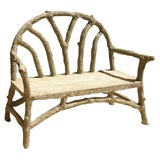 Stone Faux Bois Bench