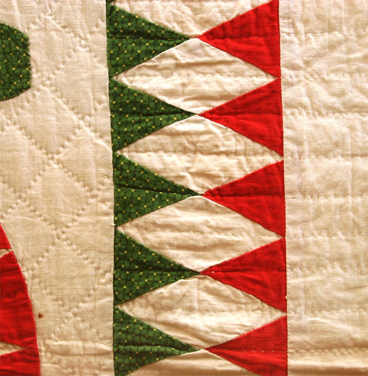 Antique Quilt:  Sunburst Variation. 1