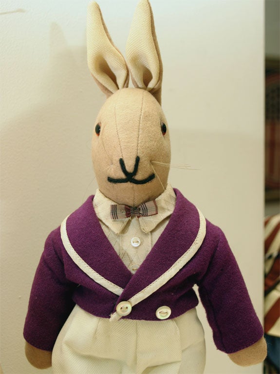 Pair of Handmade Woolen Rabbits. 2