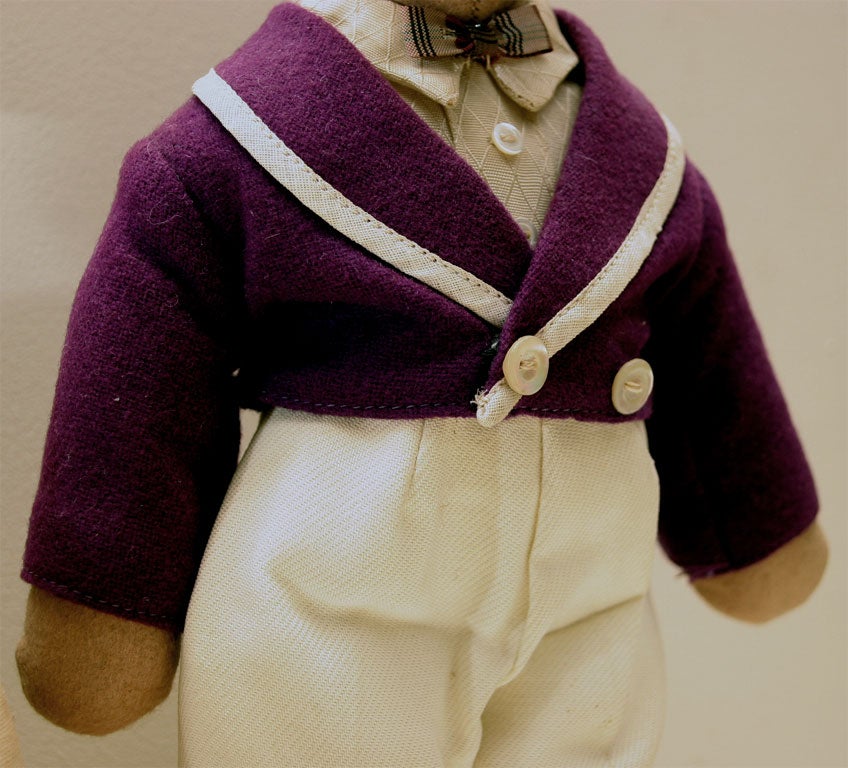 Pair of Handmade Woolen Rabbits. 4