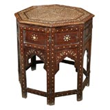 19th Century Indian Ivory Inlaid Octagonal Occasional Table