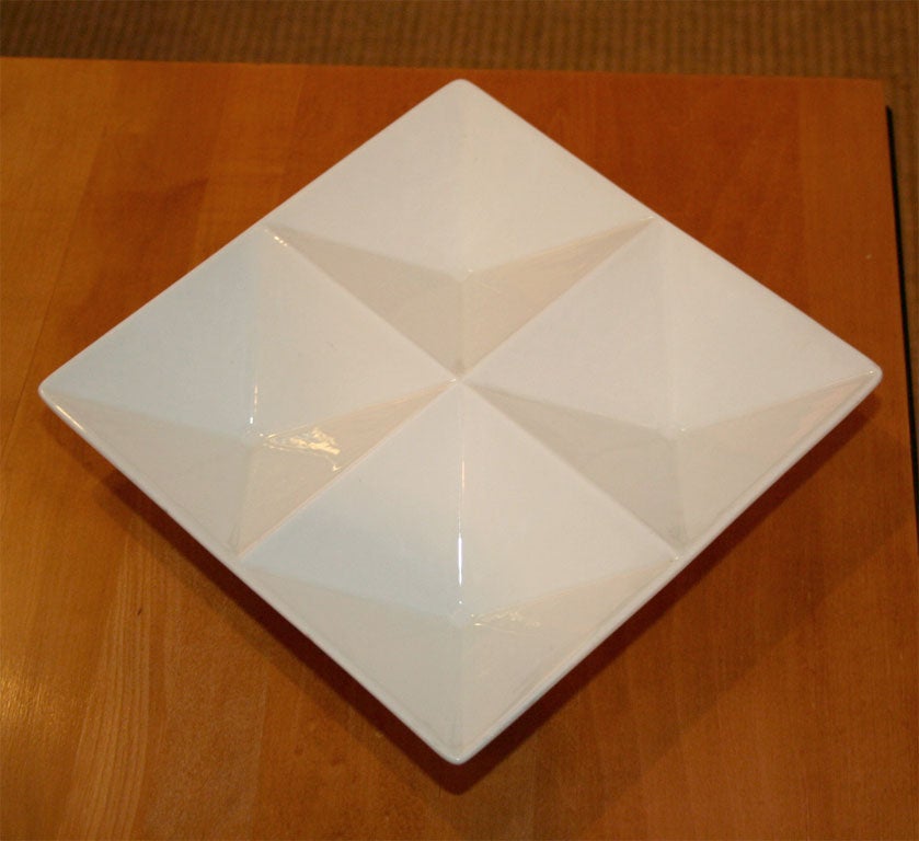 Mid-20th Century Origami Form Ceramic Tray by Kaj Franck for Arabia