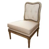 Louis XV Style Painted Slipper Chair by Maison Jansen