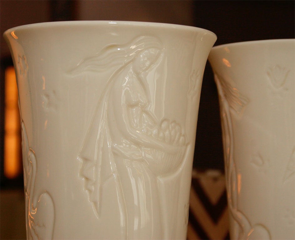 Porcelain LENOX PAIR OF URN LAMPS