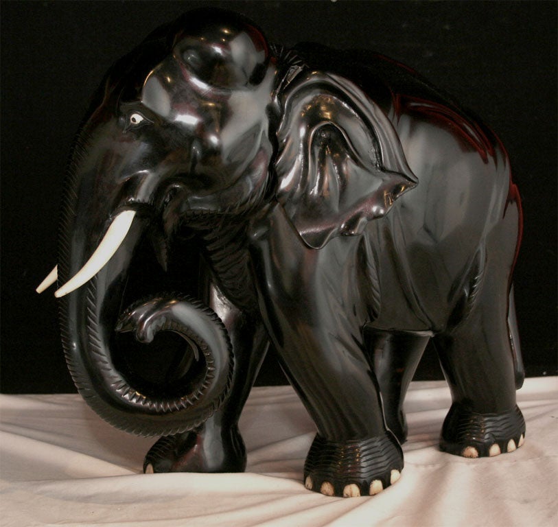 Ebony and Ivory Elephants 4
