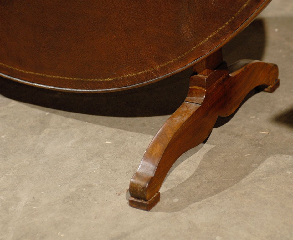 19th Century French Wine Tasting Table with Leather Top In Good Condition For Sale In Atlanta, GA