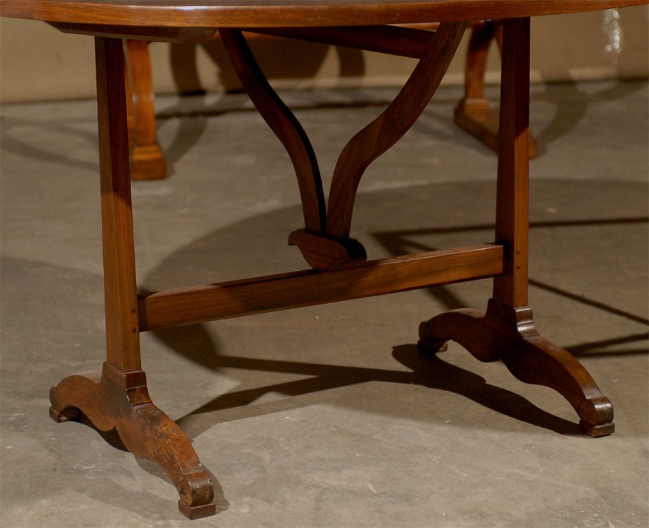 19th Century French Wine Tasting Table with Leather Top For Sale 2