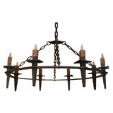 Large 8-Light Iron Fixture