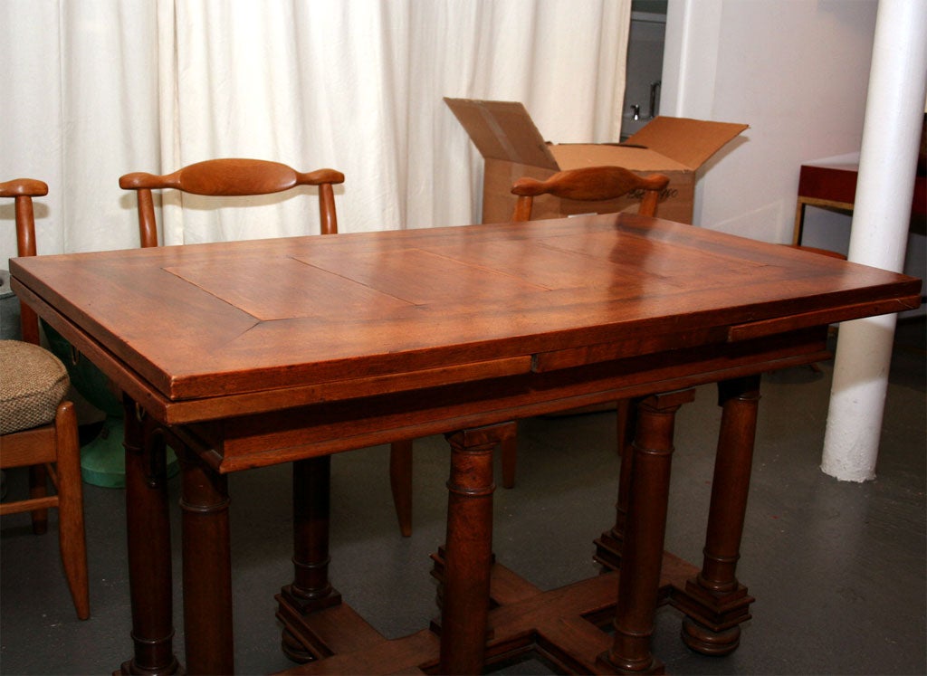 Wood Architectural center table For Sale