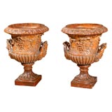 Pair of French Terracotta urns
