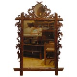 Large Carved Black Forest  mirror