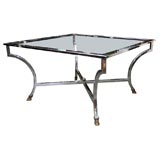 Hollywood Regency Coffee Table with Hoofed Feet