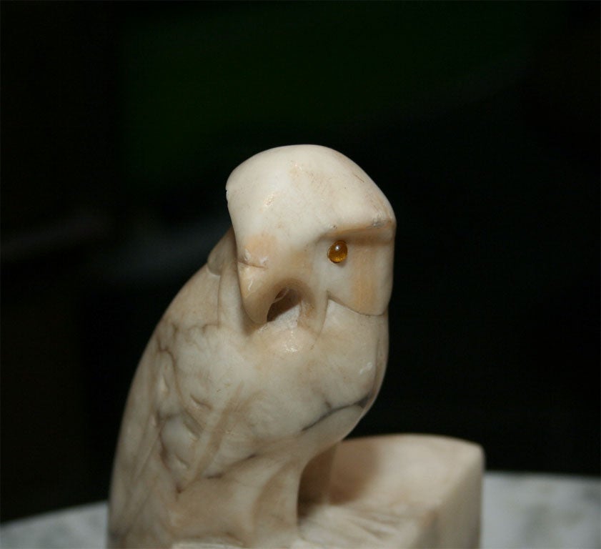 Folk Art Marble Bird Bookends