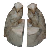 Vintage Marble Bird Bookends