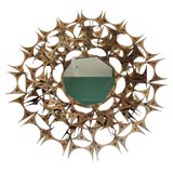 "Brutalist" Wall Metal Sculpture with mirror