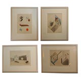 Set of Four Architectural Prints by Charlotte Perriand