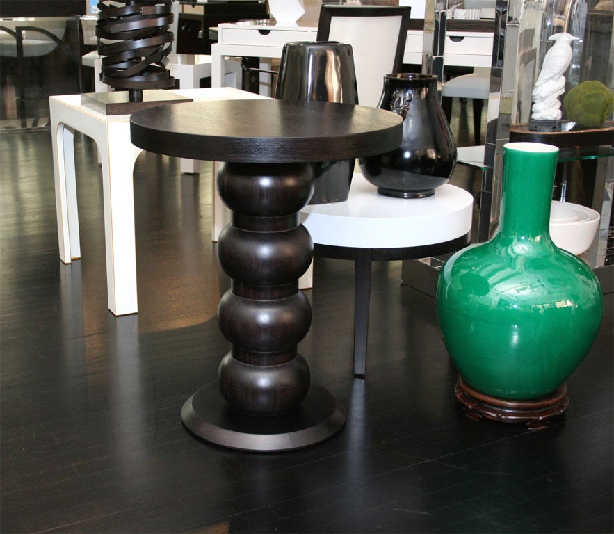 EBONIZED  OAK SIDE TABLE