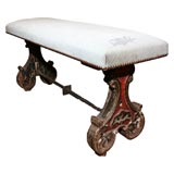 Antique A  carved wooden bench