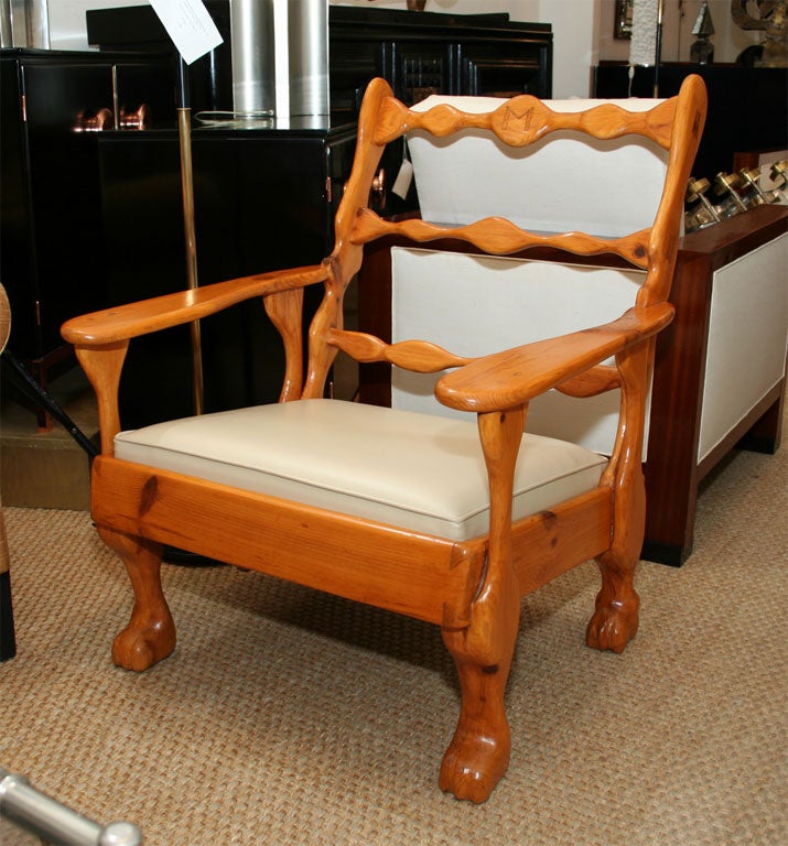 A beautiful pair of unusual armchairs