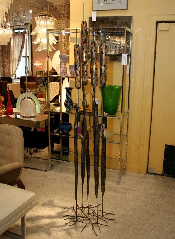 Whimsical and nicely executed mixed metal floor sculpture by William Friedle. Impressive scale and finishes. 