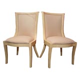 Six Rare Bone Inlay Chairs in style of Karl Springer