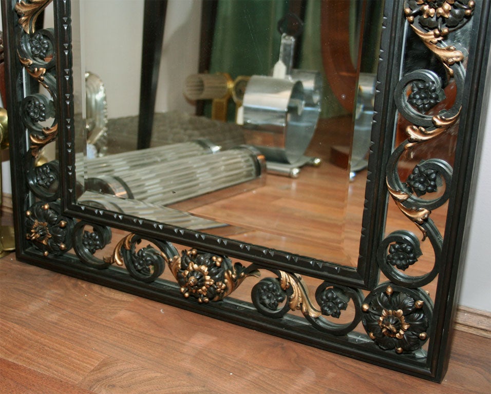 French Art Deco Mirror Attributed to Poillerat For Sale